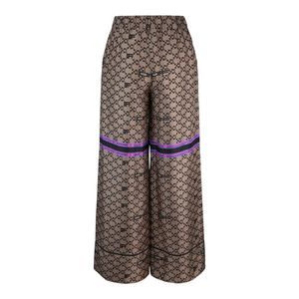 Monogram Silk Pants